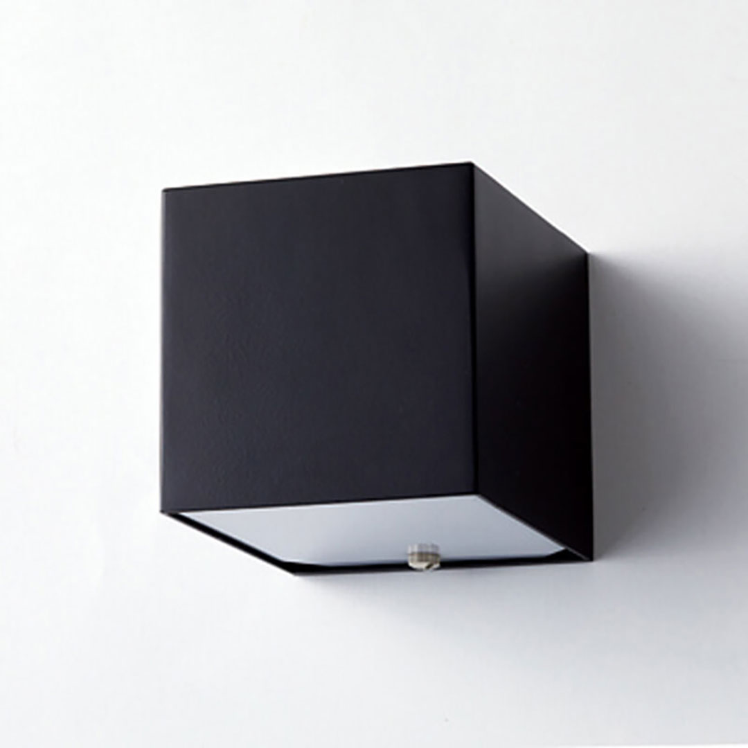 門柱灯 LEDライト 100V ミニキューブ（MINICUBE）ブラック 光色ウォームイエロー LMCN-K 福彫