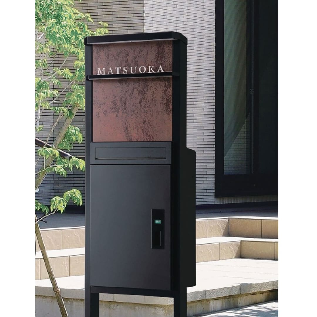 照明付き機能門柱 バルミオ BARMIO 宅配ポストバルト専用 インターホン取付穴なし 福彫 FBM-KN