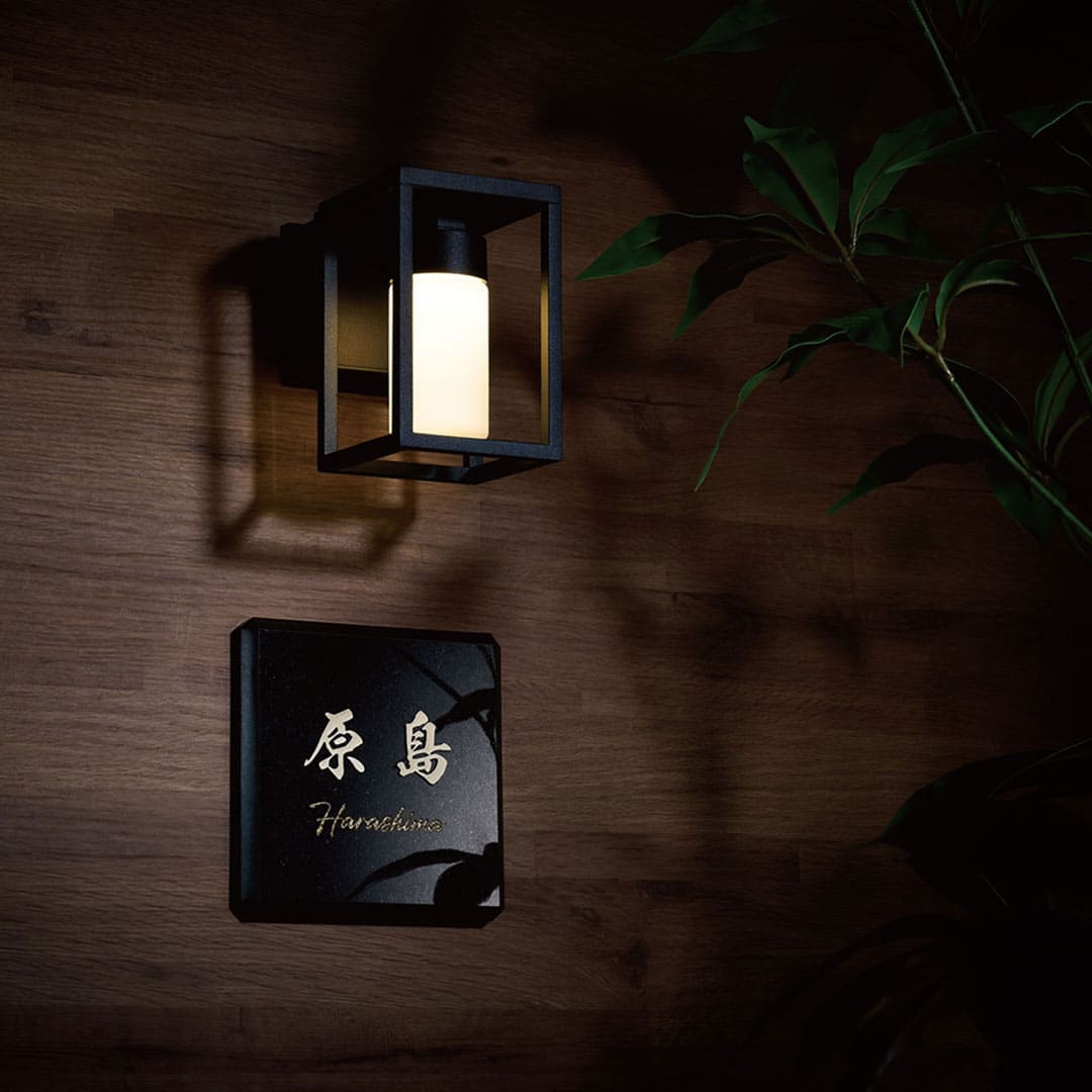 門柱灯 LEDライト 100V クレア（CLARE） ブラック 光色ウォームイエロー LCL-K 福彫