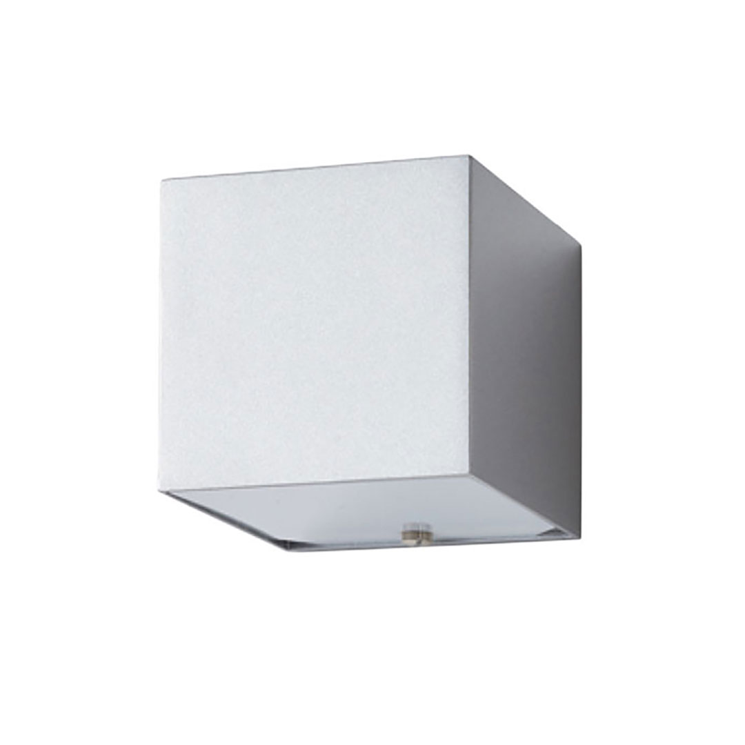 門柱灯 LEDライト 100V ミニキューブ（MINICUBE） シルバー 光色ウォームイエロー LMCN-S 福彫