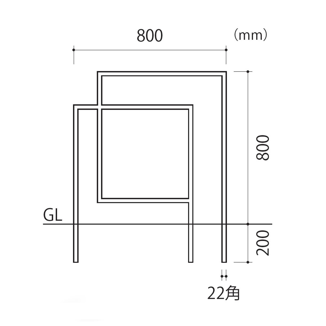 デコフレーム FDF-1 サビ塗装 ブラック H800×W800mm 外構用装飾フレーム 福彫
