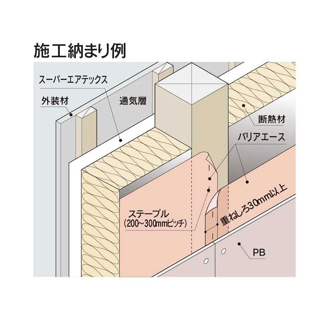 バリアエース200S 気密・防湿シートBRA200S 屋内用 省エネ住宅 隙間防止材 フクビ
