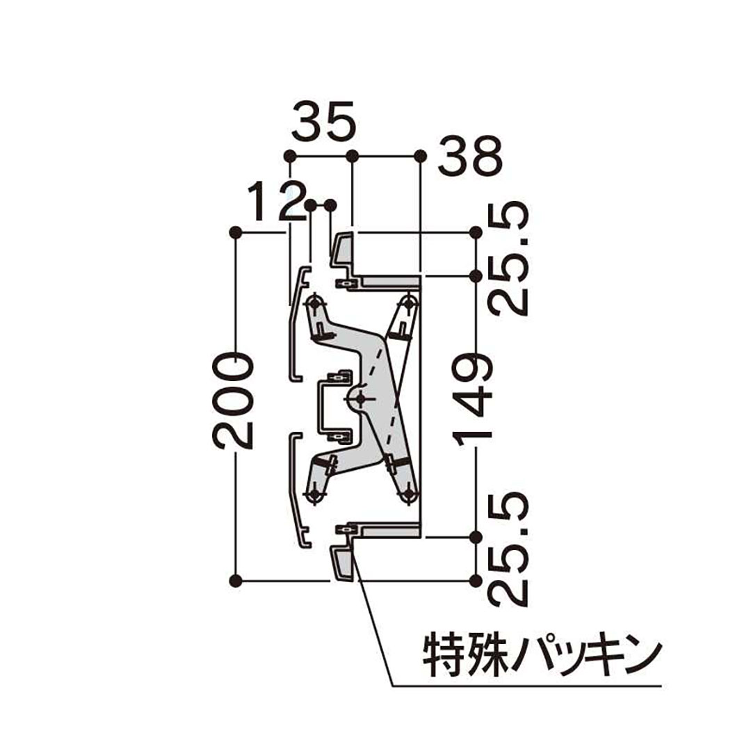 プッシュ式 レジスター 順風 標準タイプ シルバーホワイト 200×250(mm) PLGK【ケース販売】20個