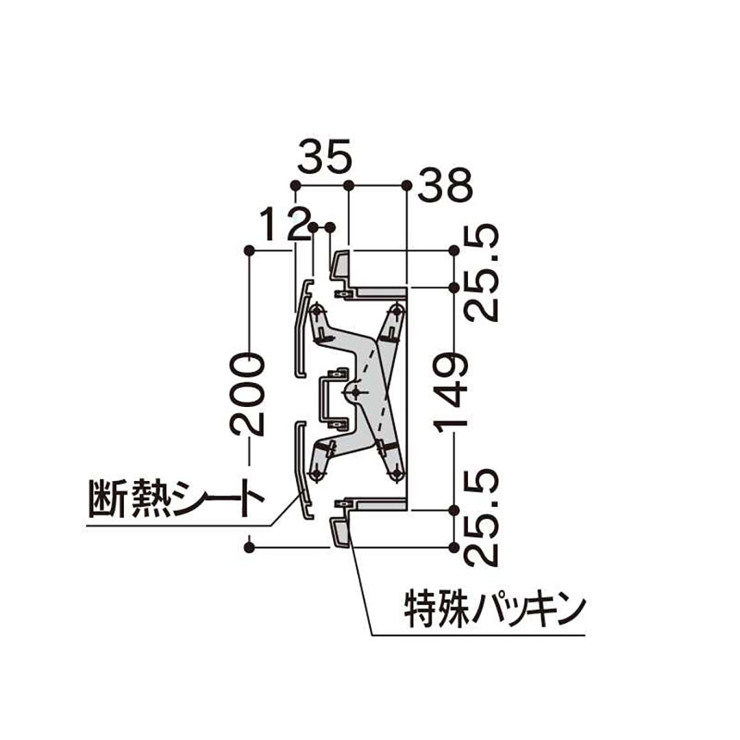 プッシュ式 レジスター 順風 断熱タイプ シルバーホワイト 200×250(mm) PLGD【ケース販売】20個