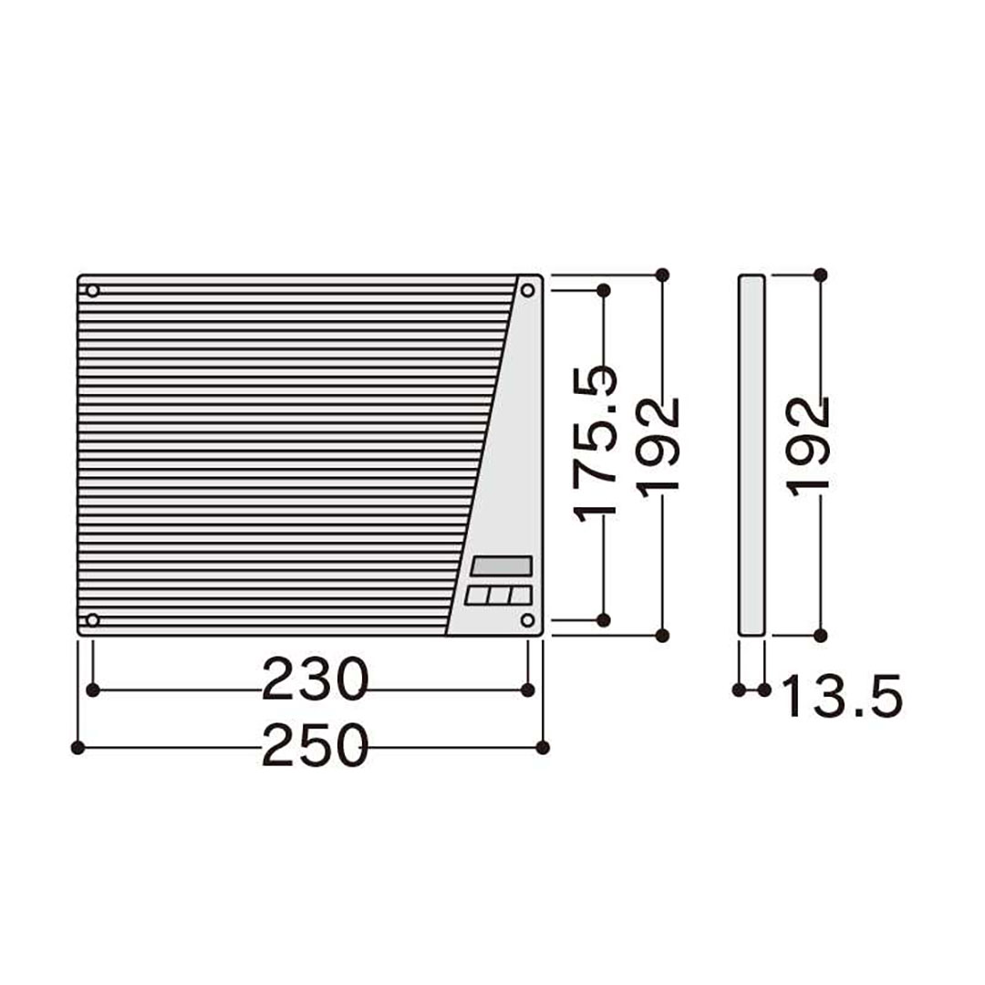 スライド式 レジスター 珠風 ダークホワイト 192×250(mm) SLDT-W【ケース販売】40個