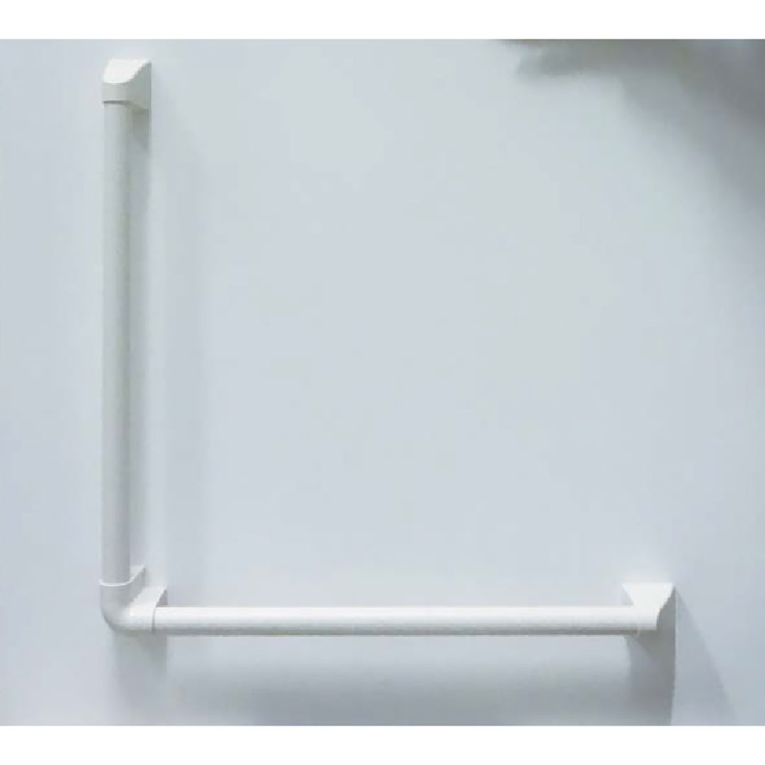 浴室用補助手すり L型 600 ホワイト YL6W 滑り止めグリップ付き 手摺 浴室 トイレ 洗面所 水廻り フクビ