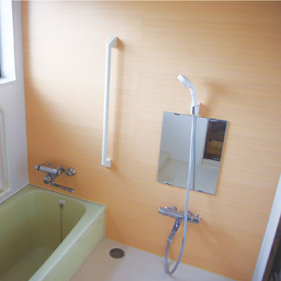 浴室用補助手すり I型 600 ホワイト YT6W 滑り止めグリップ付き 手摺 浴室 トイレ 洗面所 水廻り フクビ