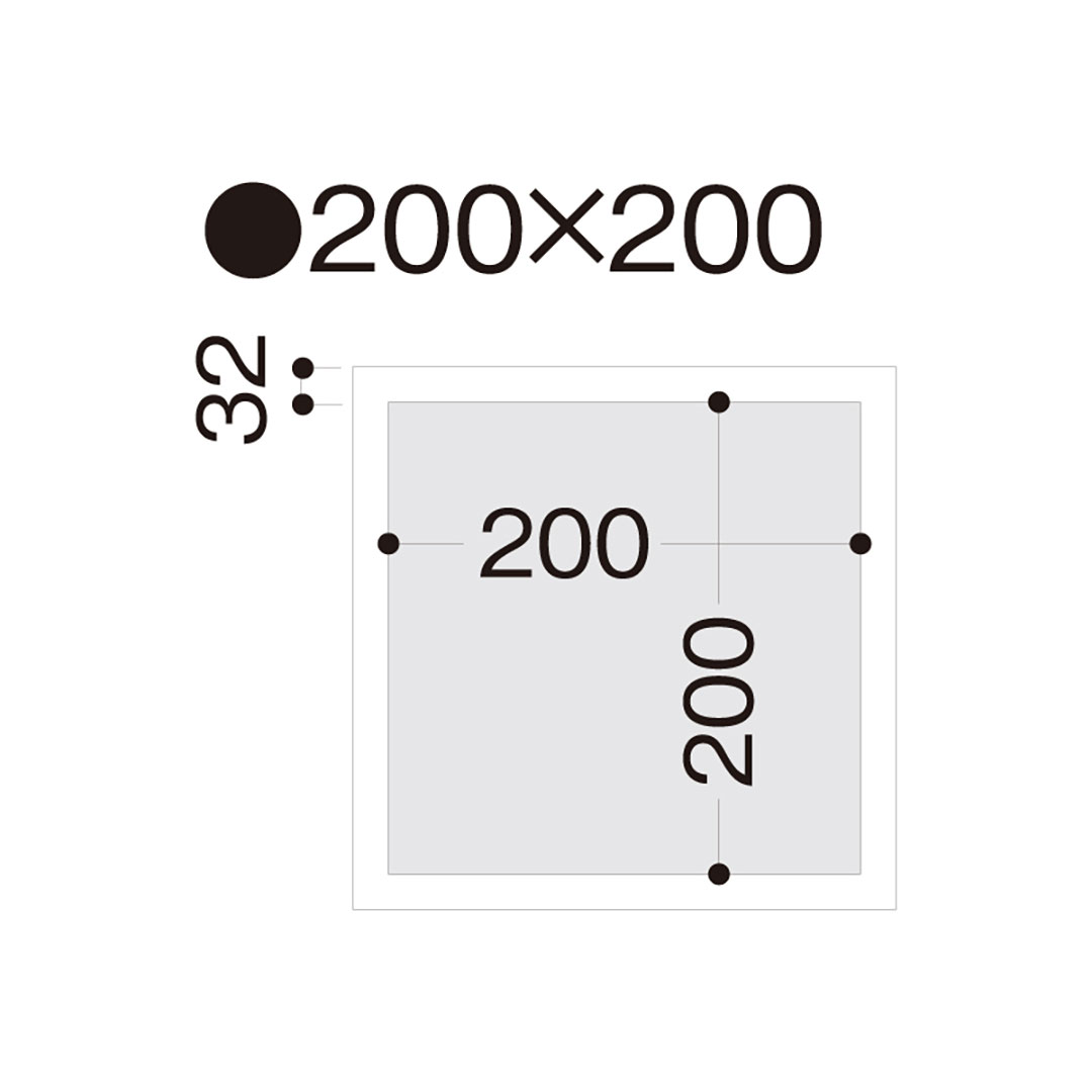 点検口枠 T-050N オフホワイト T5N20 200×200mm【ケース販売】25枠 ボード厚5mm用 天井壁兼用 フクビ