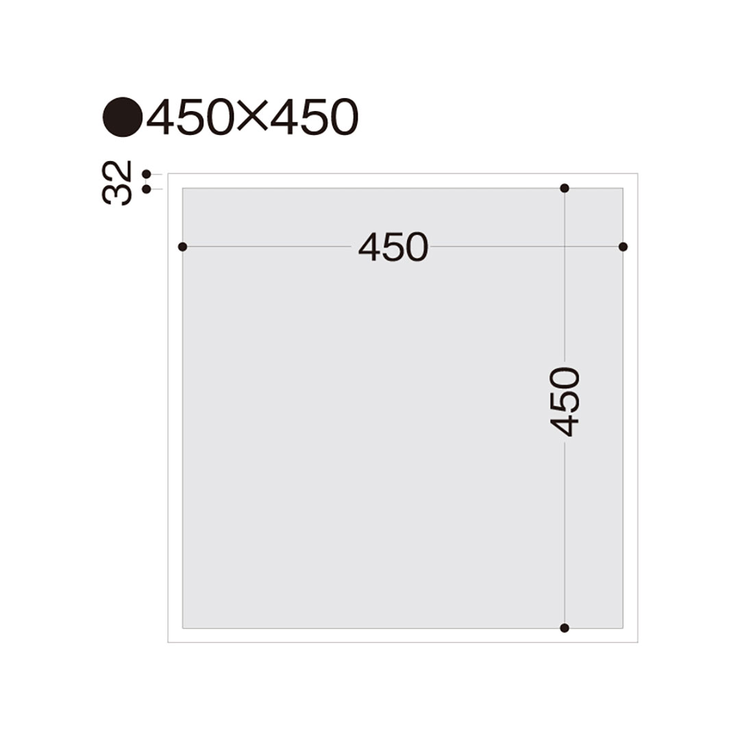 点検口枠 T-050N オフホワイト T5N45 450×450mm【ケース販売】25枠 ボード厚5mm用 天井壁兼用 フクビ
