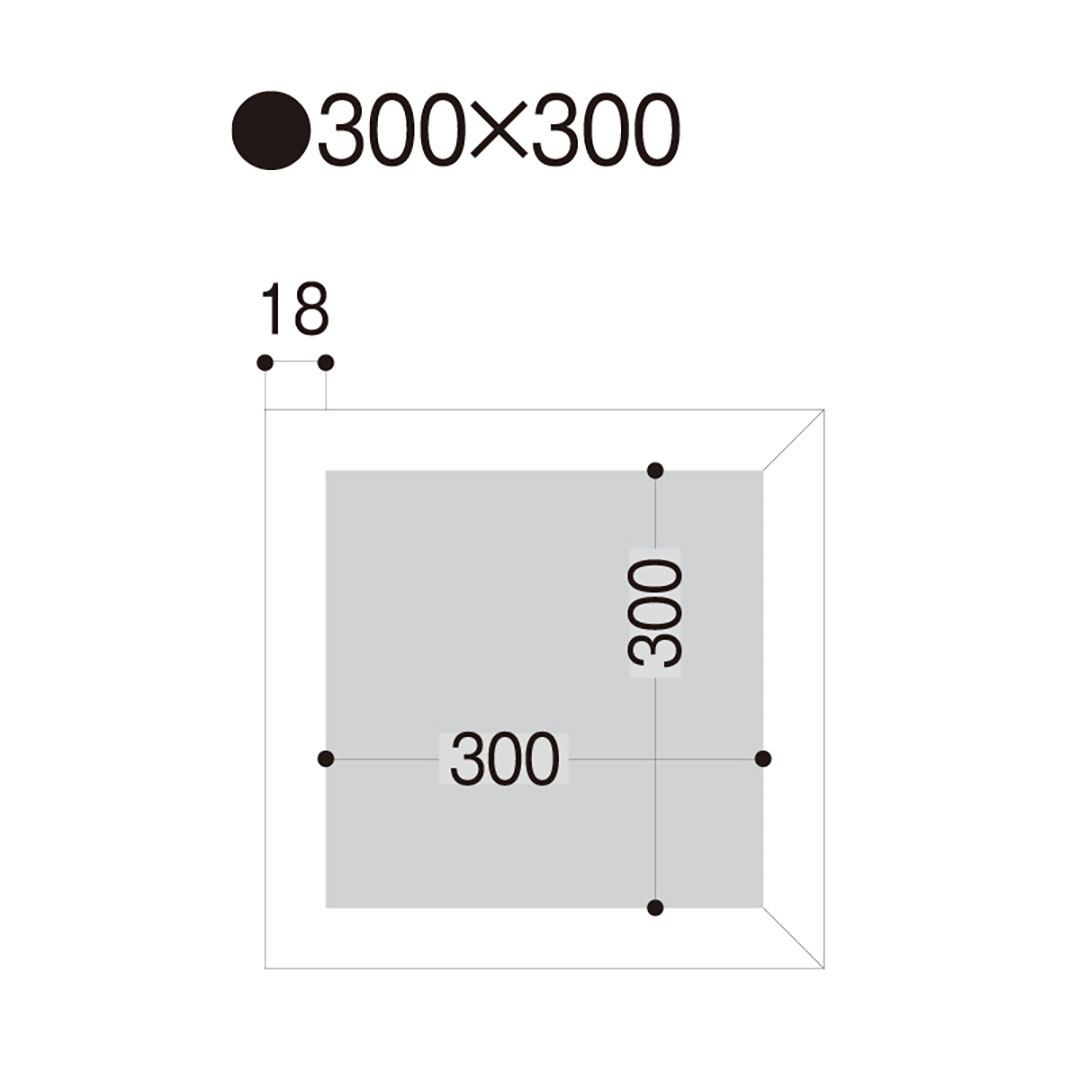 天井点検口枠スリム18 オフホワイト TS1830 300×300mm【ケース販売】15枠 木下地 軽量鉄骨下地 フクビ
