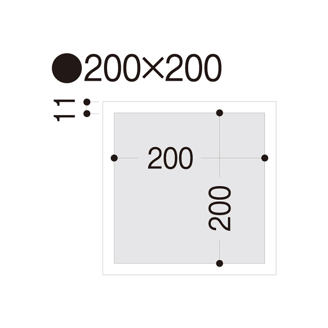 壁用点検口枠NF11 オフホワイト NF920 200×200mm【ケース販売】15枠 9.5mm用 樹脂 フクビ