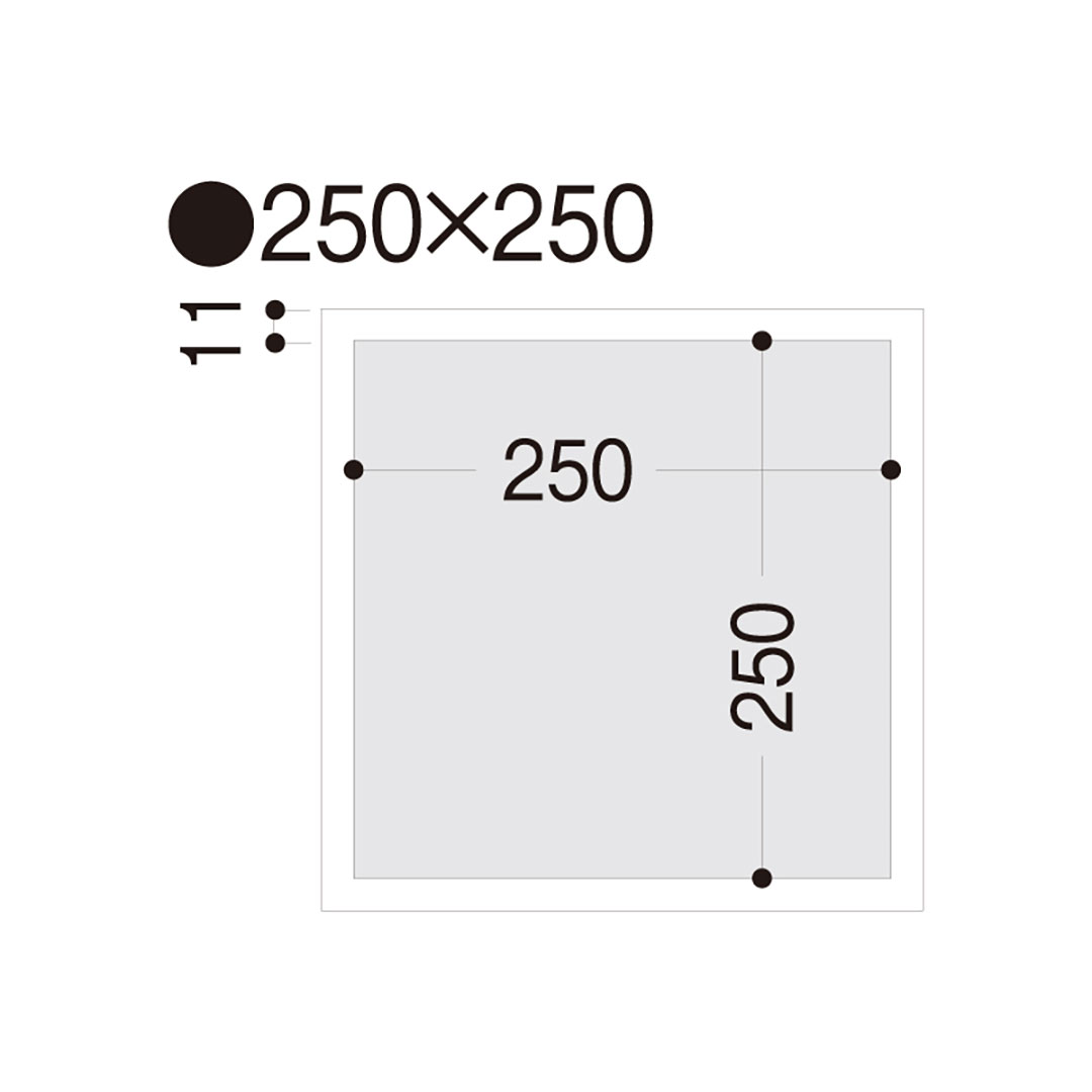 壁用点検口枠NF11 オフホワイト NF925 250×250mm【ケース販売】15枠 9.5mm用 フクビ