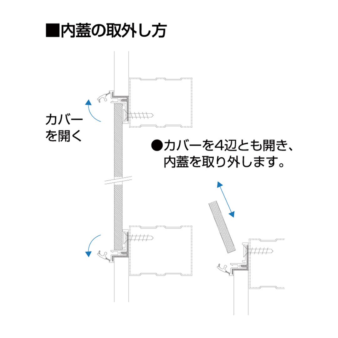 壁用点検口枠NF11 オフホワイト NF920 200×200mm【ケース販売】15枠 9.5mm用 樹脂 フクビ