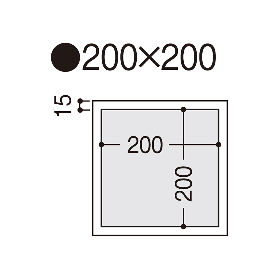 壁用点検口枠N15 オフホワイト N1520W 200×200mm【ケース販売】25枠 ボード厚15mm用 フクビ