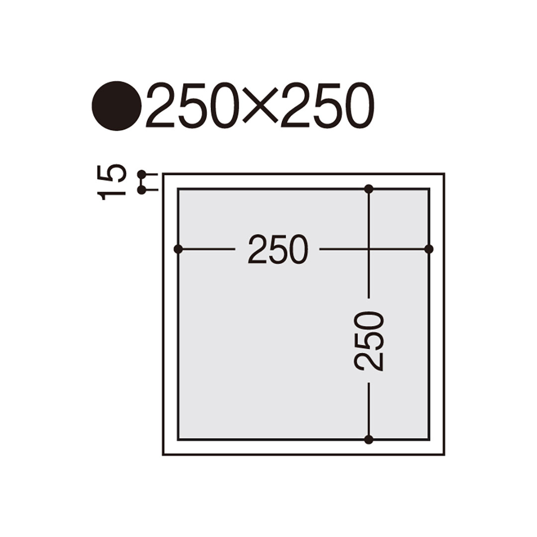 壁用点検口枠 N15 オフホワイト N9525W 250×250mm【ケース販売】25枠 ボード厚9.5mm用 フクビ