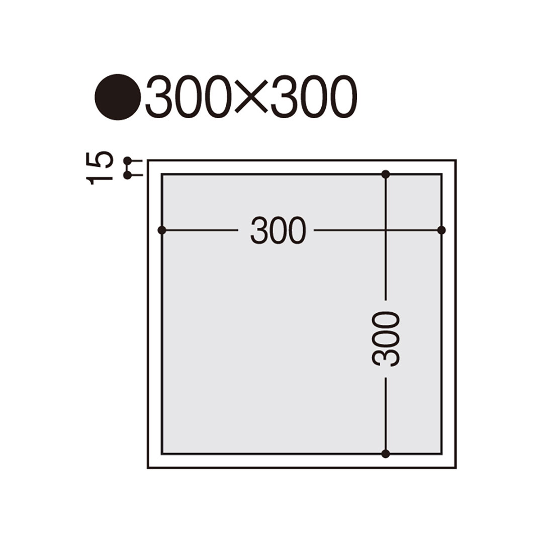 壁用点検口枠 N15  オフホワイト N1230W 300×300mm【ケース販売】25枠 ボード厚12.5mm用 フクビ