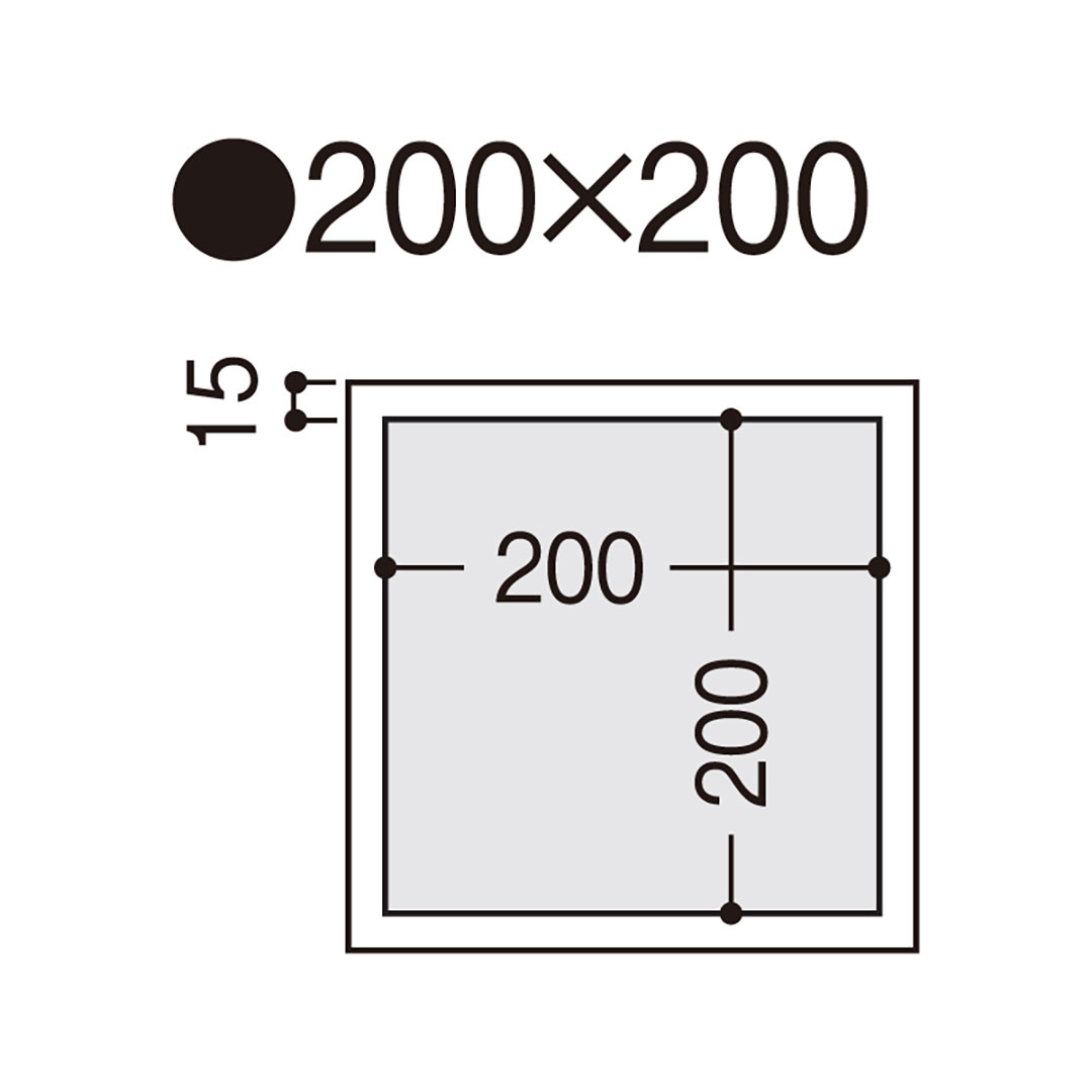 壁用点検口枠N15 オフホワイト ND9920 200×200mm【ケース販売】15枠 ボード厚9.5＋9.5mm用 樹脂 フクビ