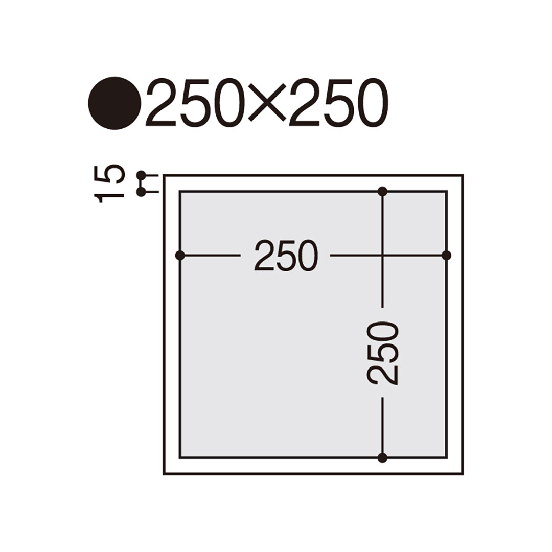 壁用点検口枠N15 オフホワイト ND9925 250×250mm【ケース販売】15枠 ボード厚9.5＋9.5mm用 樹脂 フクビ