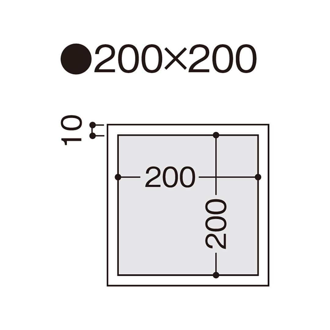 壁点検口枠 W-10 オフホワイト W920W 200×200mm【ケース販売】10枠 ボード厚9.5mm 下地枠組不要 フクビ