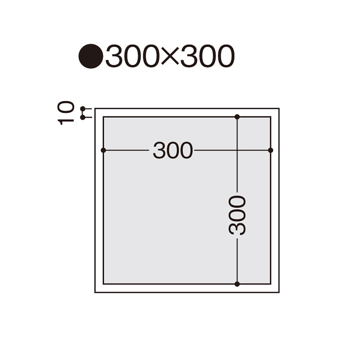 壁点検口枠 W-10 オフホワイト W1230W 300×300mm【ケース販売】10枠 ボード厚12.5mm 下地枠組不要 フクビ