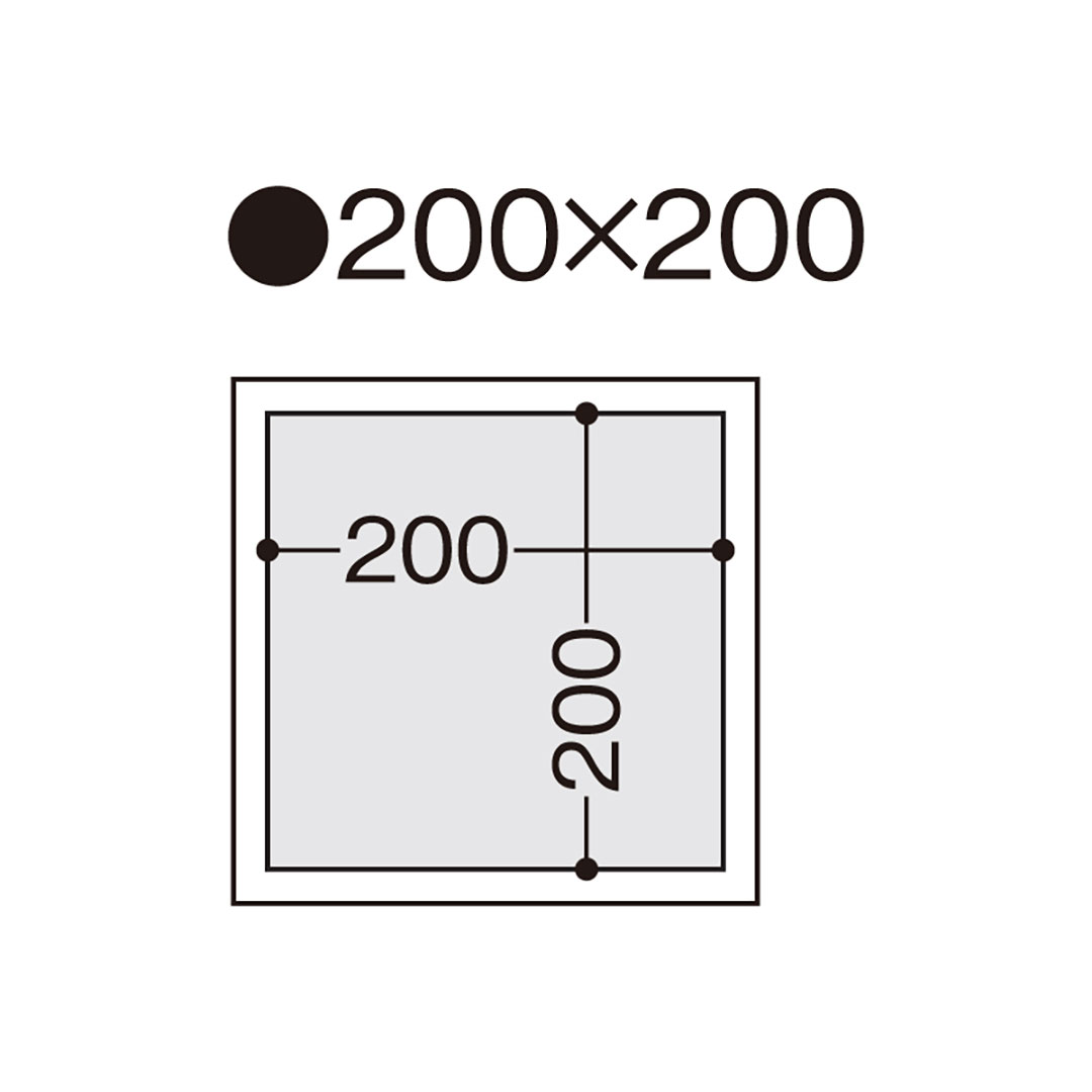 壁点検口枠 1型 オフホワイト K1W2020 200×200mm【ケース販売】10枠 ボード厚9.5mm・12.5mm共 フクビ
