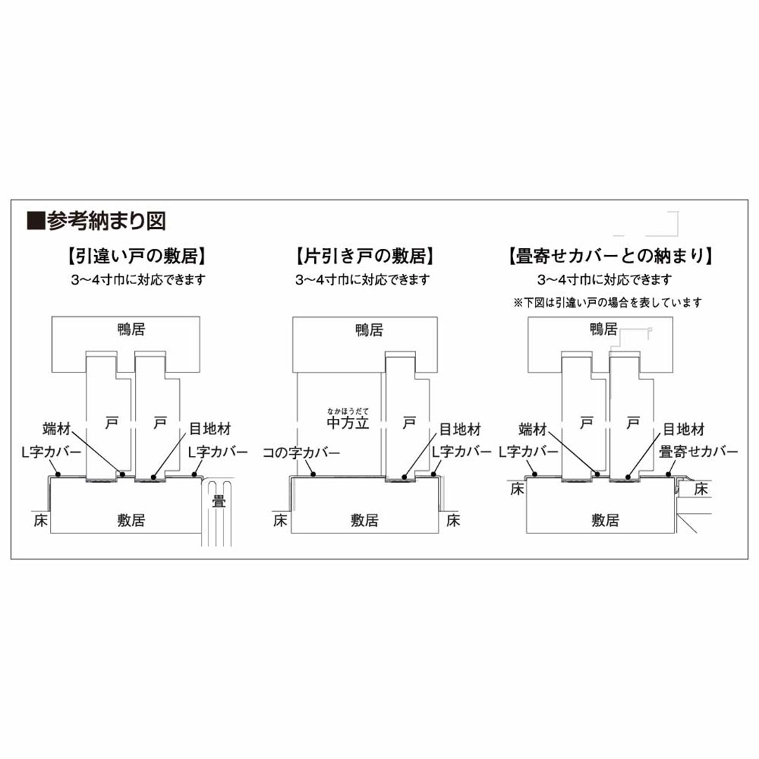 敷居カバー（引違い用）ウッドダークブラウン SCH2WDB【ケース販売】2セット入 リフォームカバー工法 フクビ化学工業