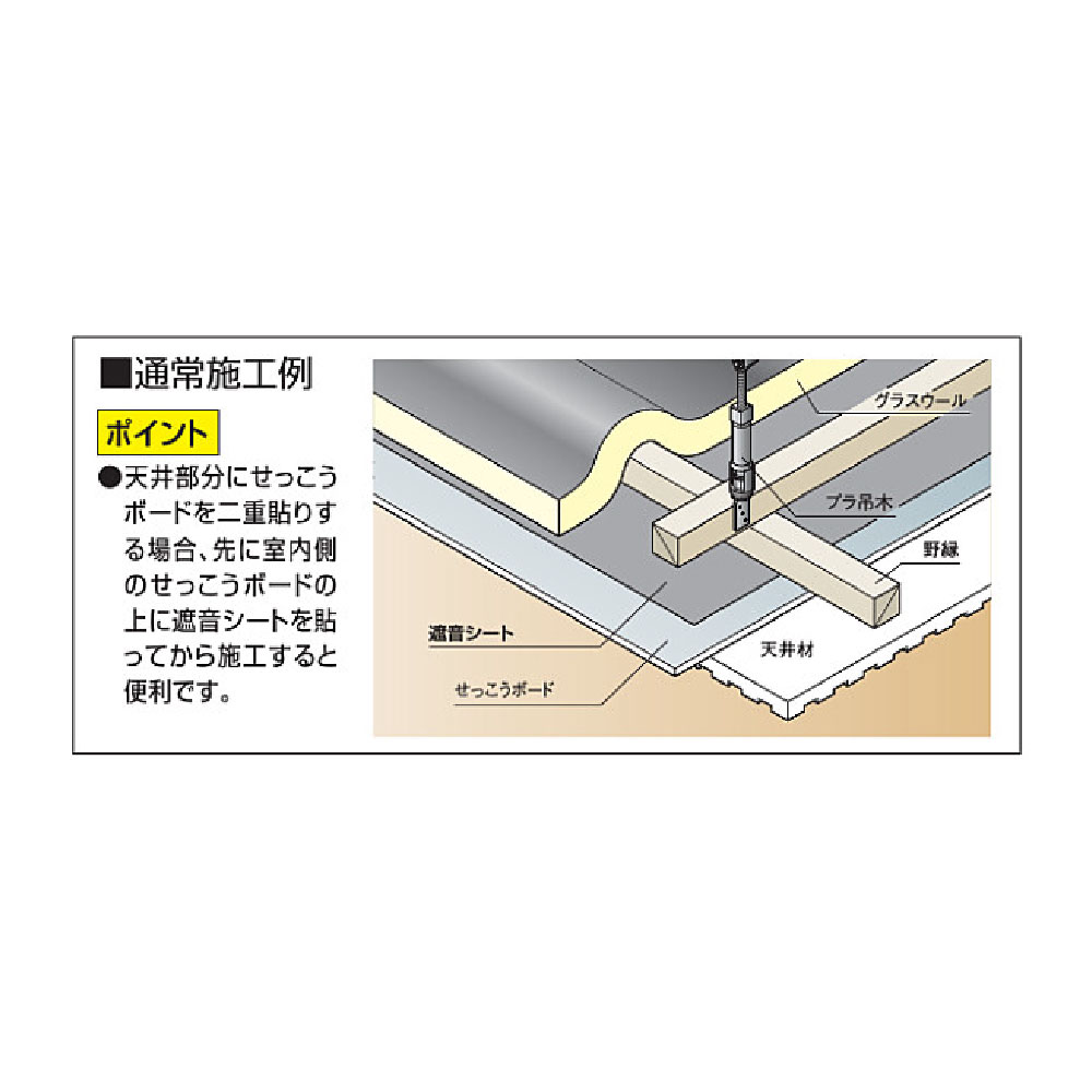 遮音シート FS-100 FS100 簡単施工 住宅 防音 シート 天井遮音システム フクビ