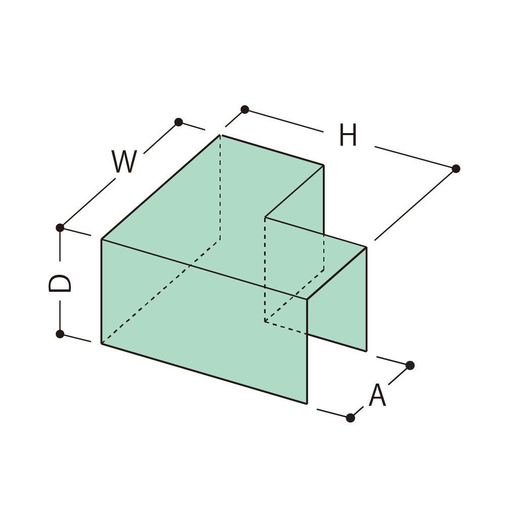 A:126,W:228,H:228,D:100(mm)