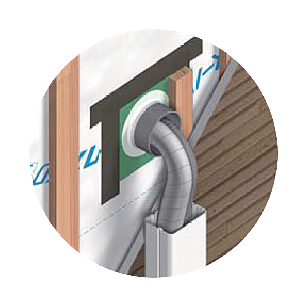 ウェザータイト パイプ用 φ75用 エアコン配管 WTP75【ケース販売】40個入 防水 外壁 軟質樹脂 フクビ