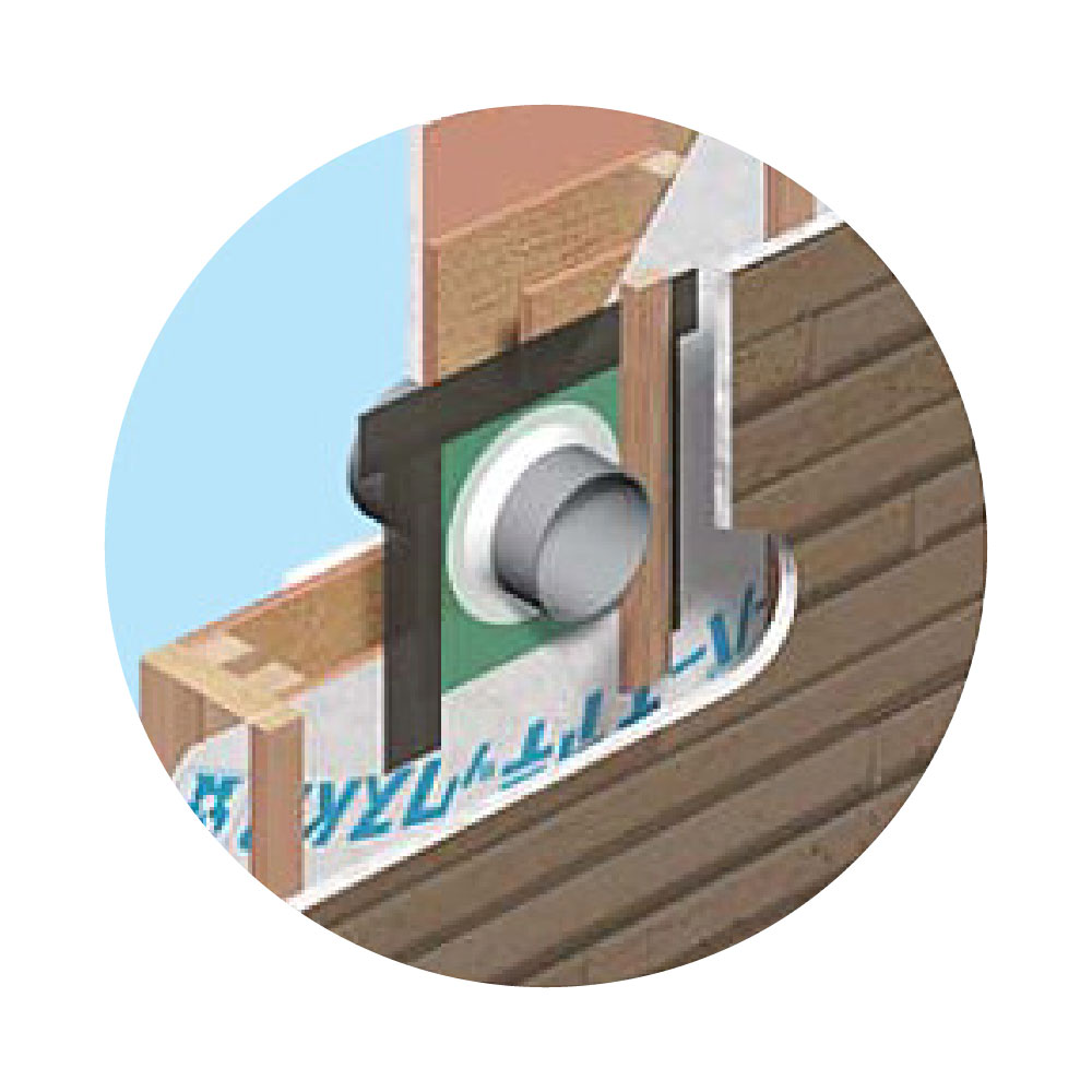 ウェザータイト パイプ用 φ100用 換気口 WTP100【ケース販売】40個入 防水 外壁 軟質樹脂 フクビ