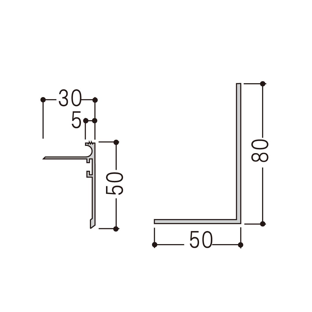 アルミ見切75/100J OAAL751 クリーンOAフロア用【ケース販売】2本入 フクビ化学工業 FUKUVI
