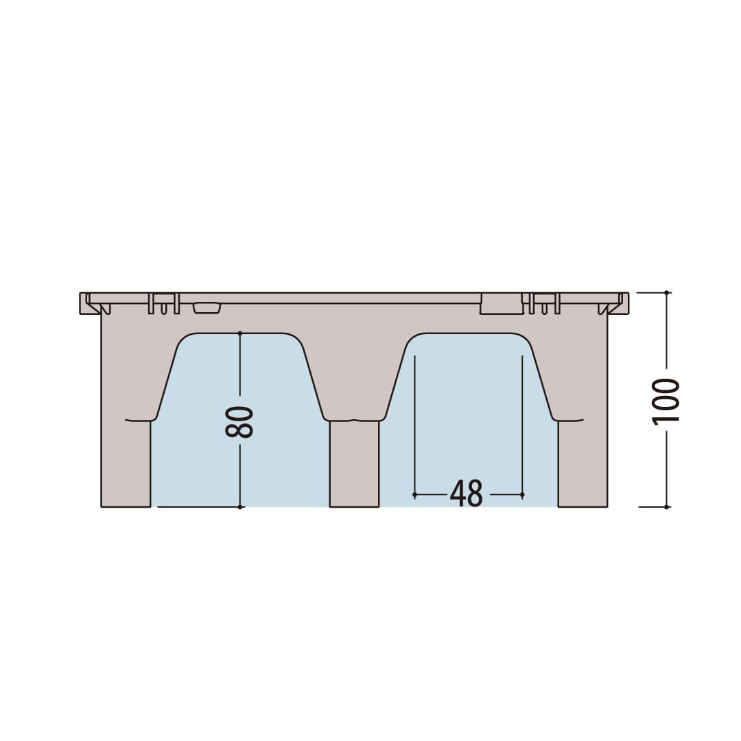 クリーンOAフロア T-100R【ケース販売】16枚入 フクビ化学工業 FUKUVI 樹脂製パネル 置敷タイプ