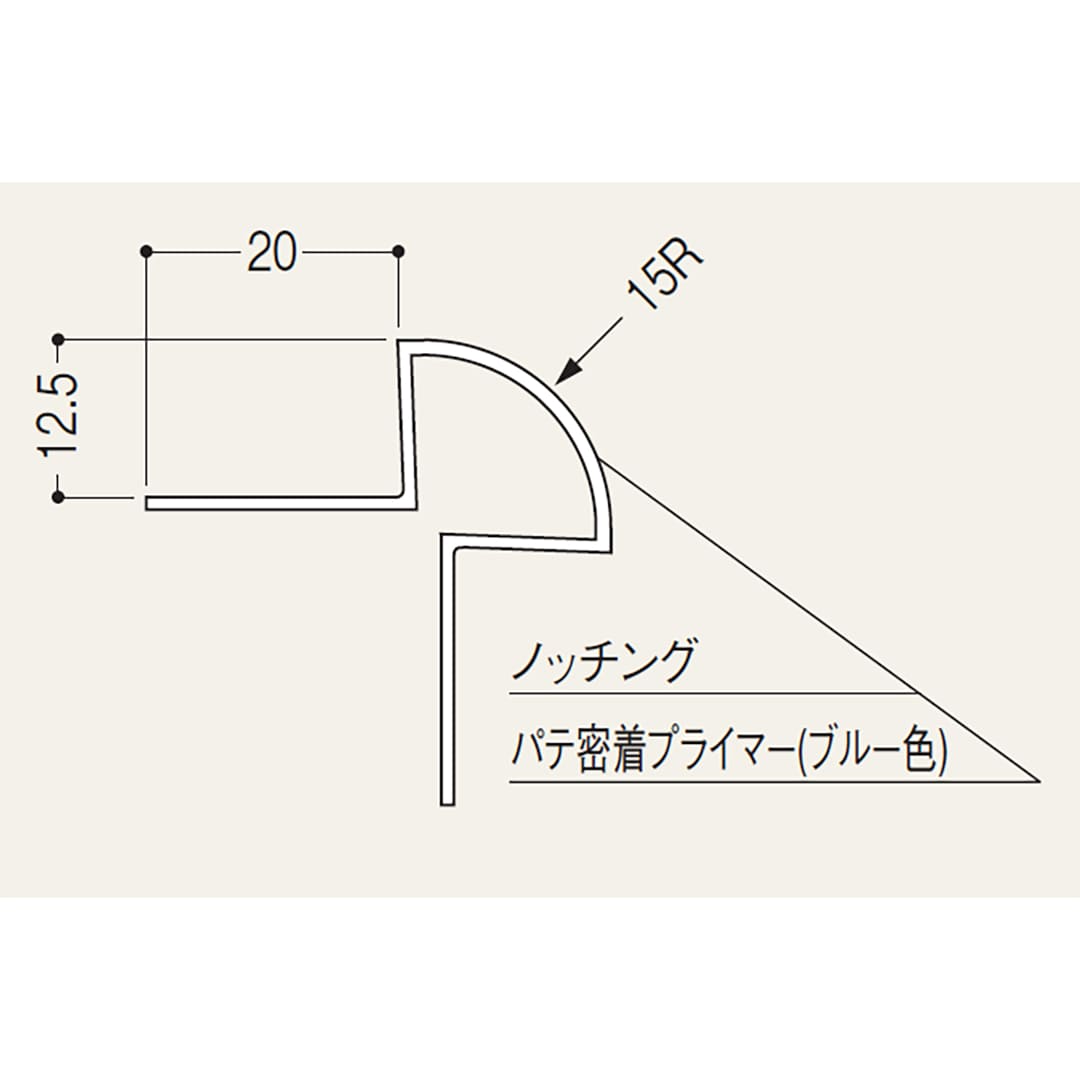 Vコーナーライン 2395mm  M-V1215R-24【ケース販売】40本 クロス下地 樹脂 内装下地 出隅用 フクビ