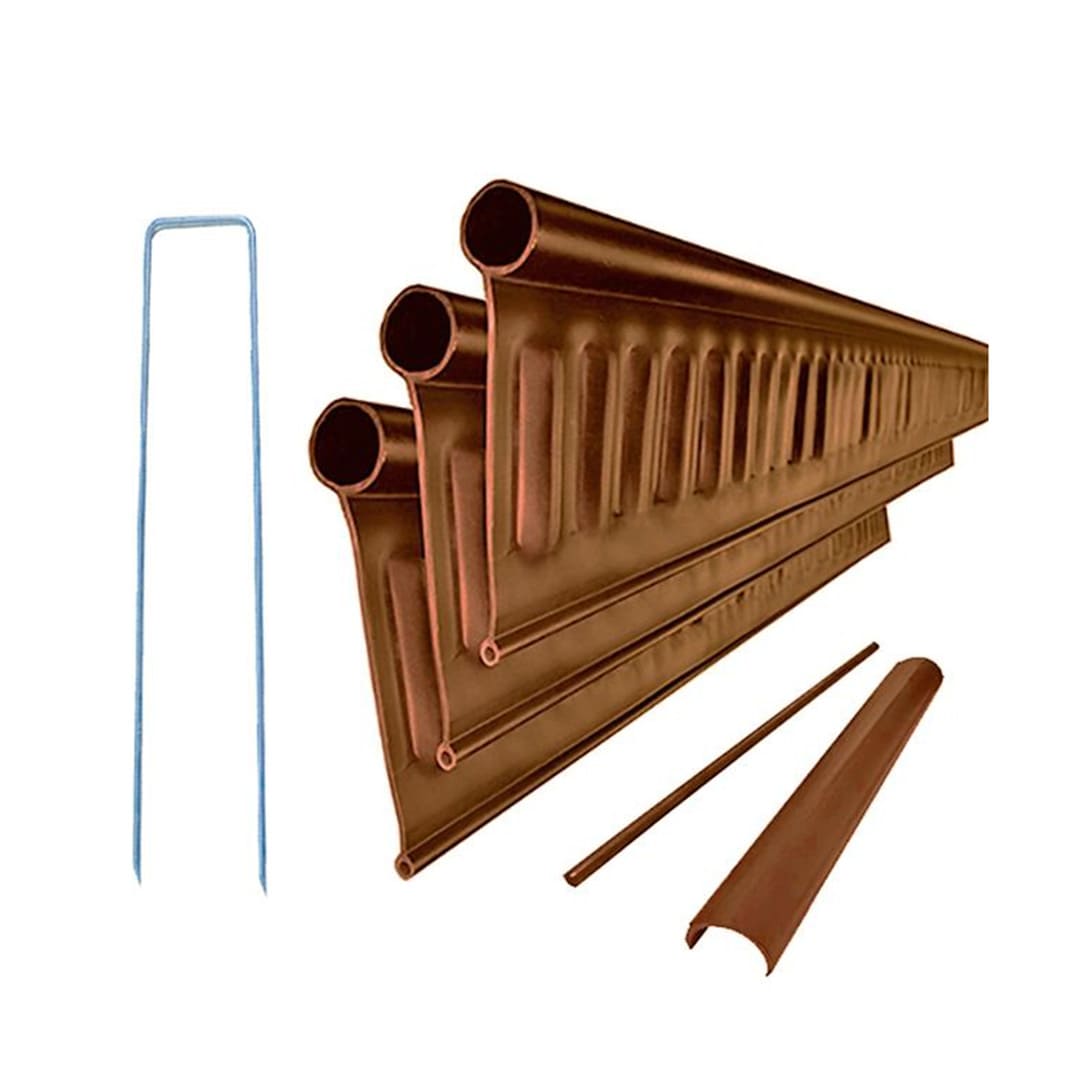 リサイクルエッジング Vタイプ プラエッジ100 ブラウン【ケース販売】3本 EDG-VBR-3P 見切材 グリーンフィールド(法人限定)