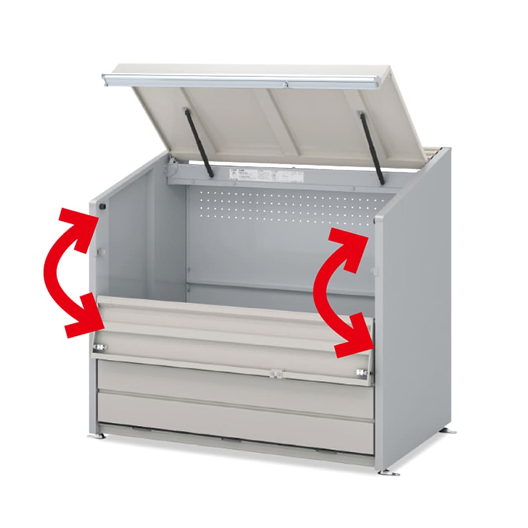 【DCNタイプ】前パネル上部はラッチ開閉式