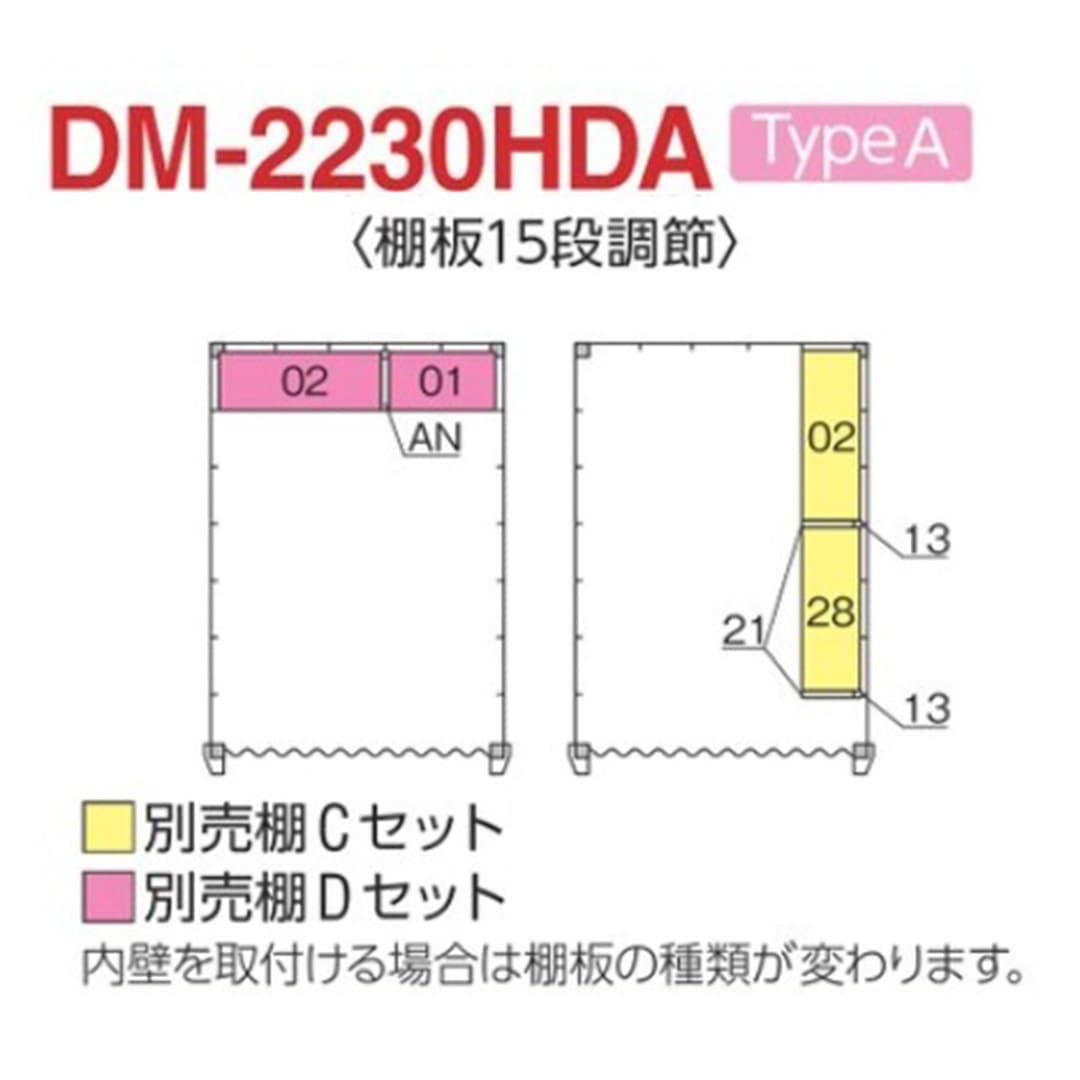 アルシアフィット 別売棚 Dセット 後面棚 DM-2230HDA用 GV68DD バイクガレージ 稲葉製作所【本体と同時購入で送料無料】