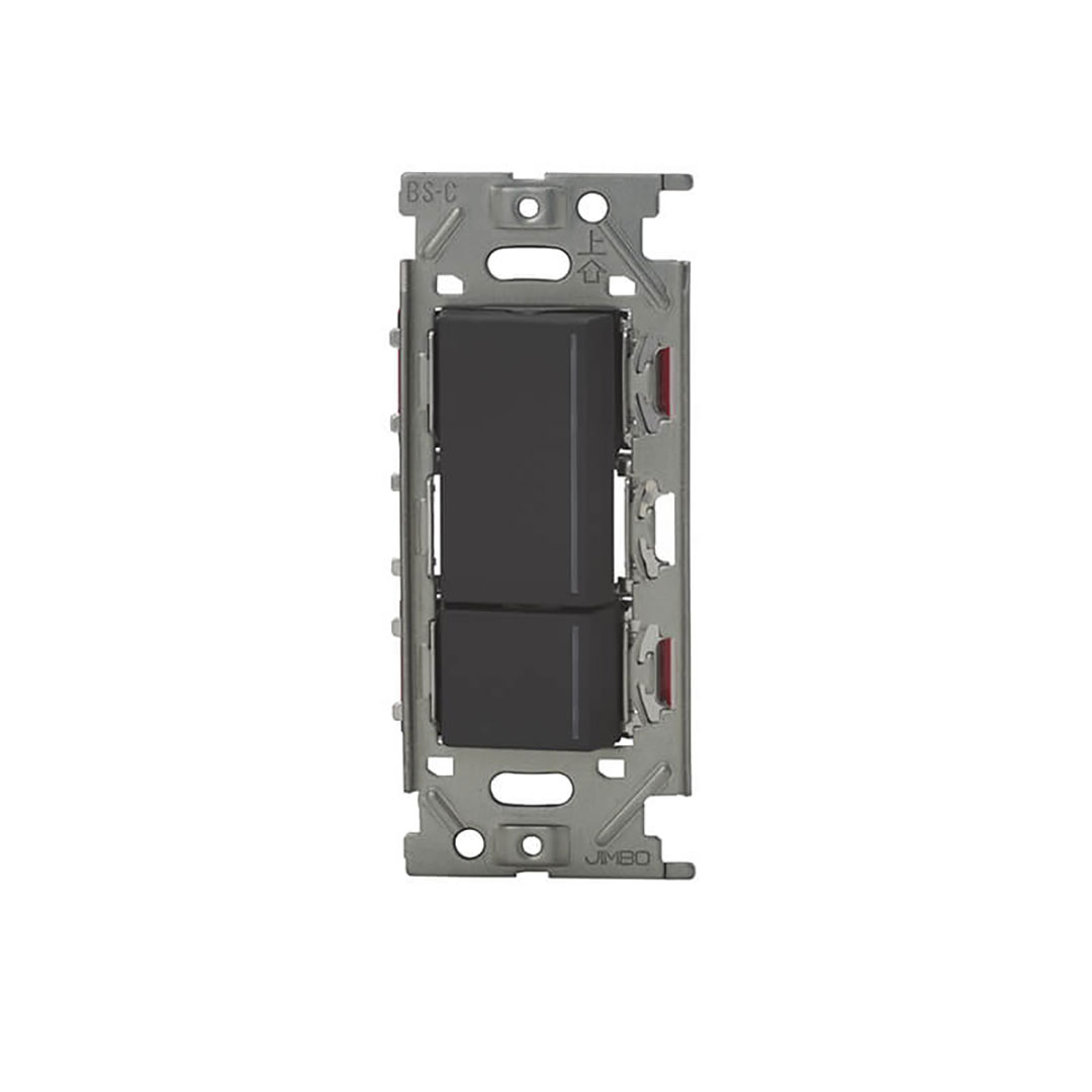 3路チェックランプ付スイッチセット ダブル NKW02012 ソフトブラック NKシリーズ 配線器具 JIMBO 神保電器