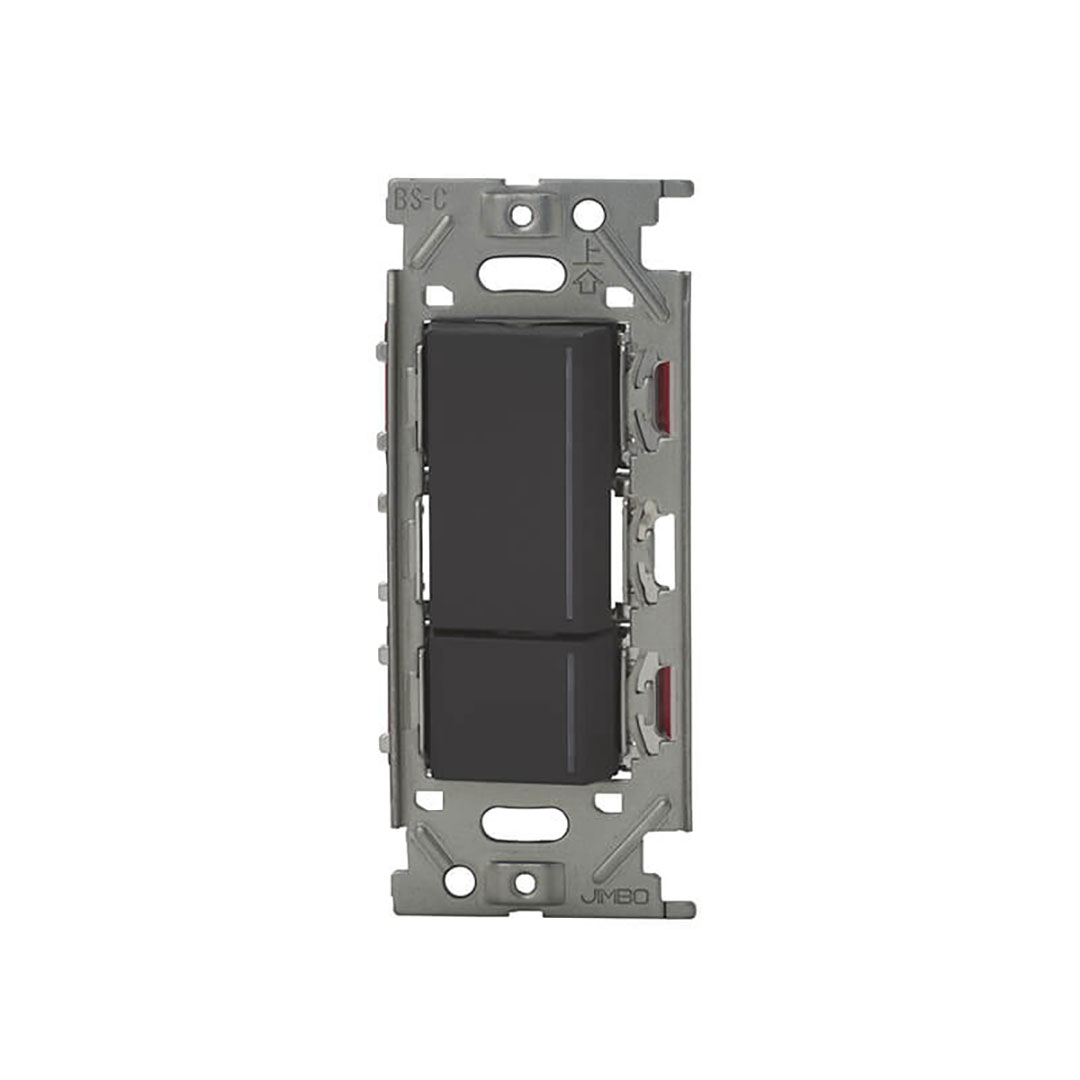 3路ガイド・チェックランプ付スイッチセット ダブル NKW02852 ソフトブラック NKシリーズ 配線器具 JIMBO
