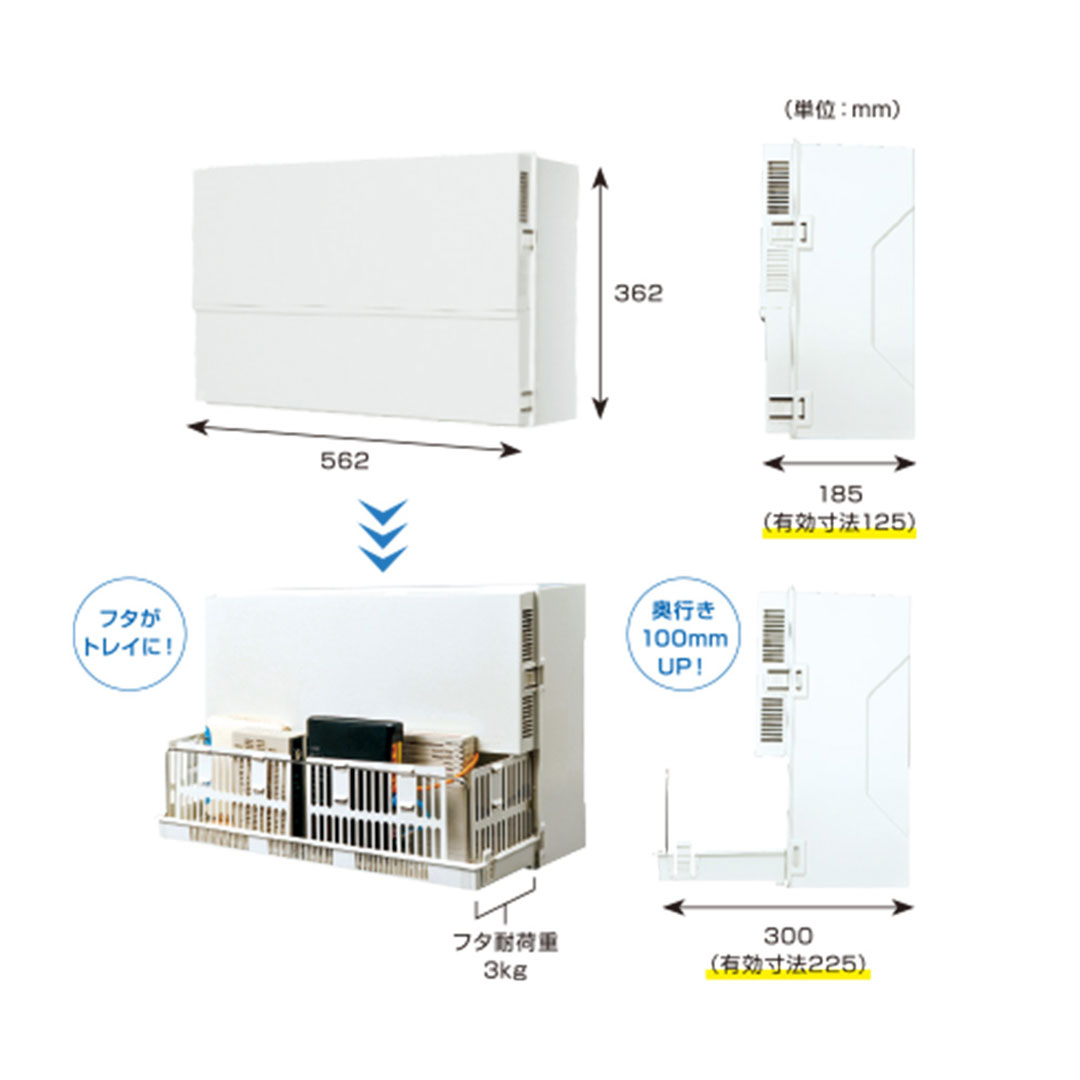 情報盤 トランスフォーム TEL TV 情報分電盤 ATF-488F-00 情報配線 アバニアクト Abaniact 因幡電機