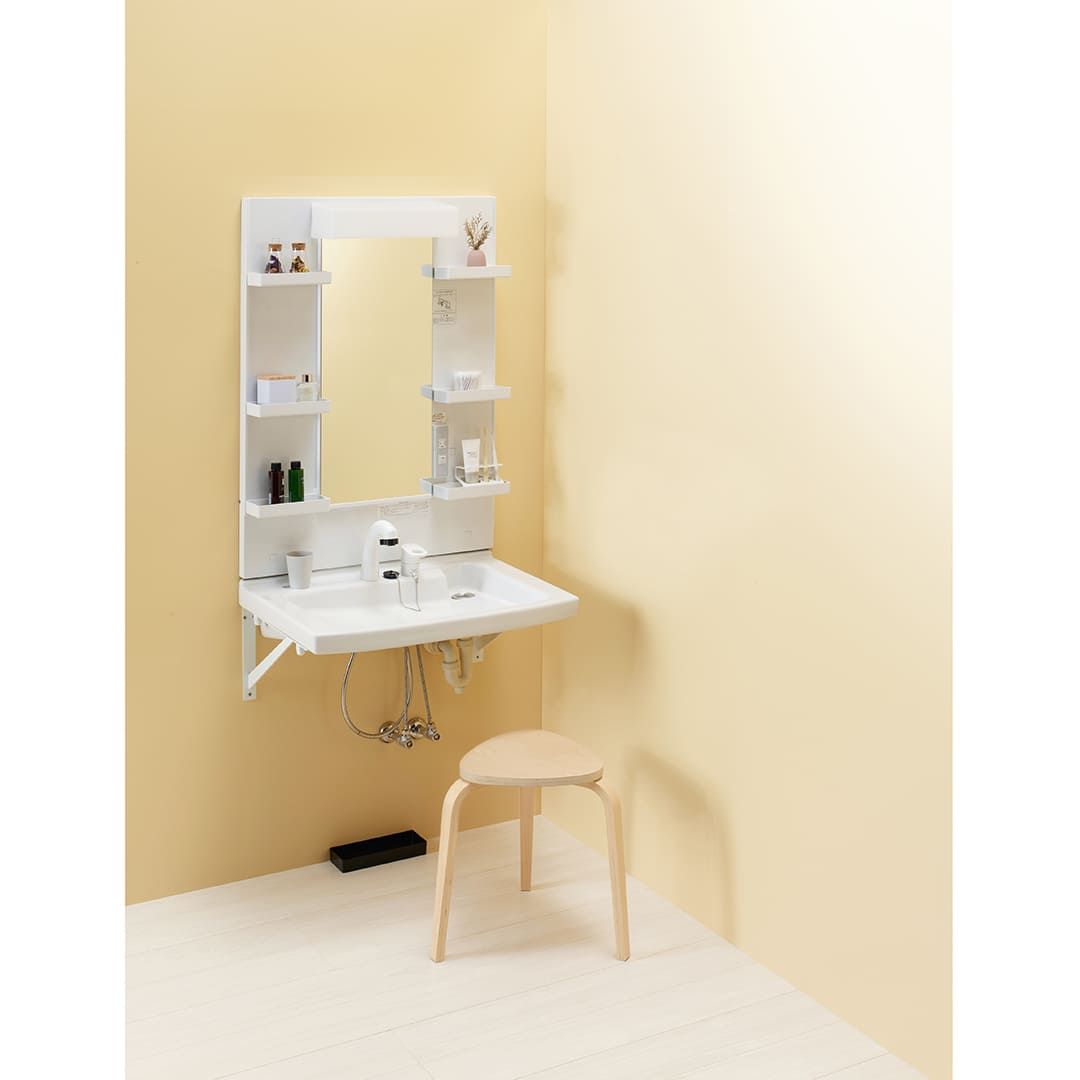 多目的洗面化粧台 ブラケット 一般地 くもり止め H1130 LS7524MPJ1E BW1 LUM7512SLCL ジャニス工業