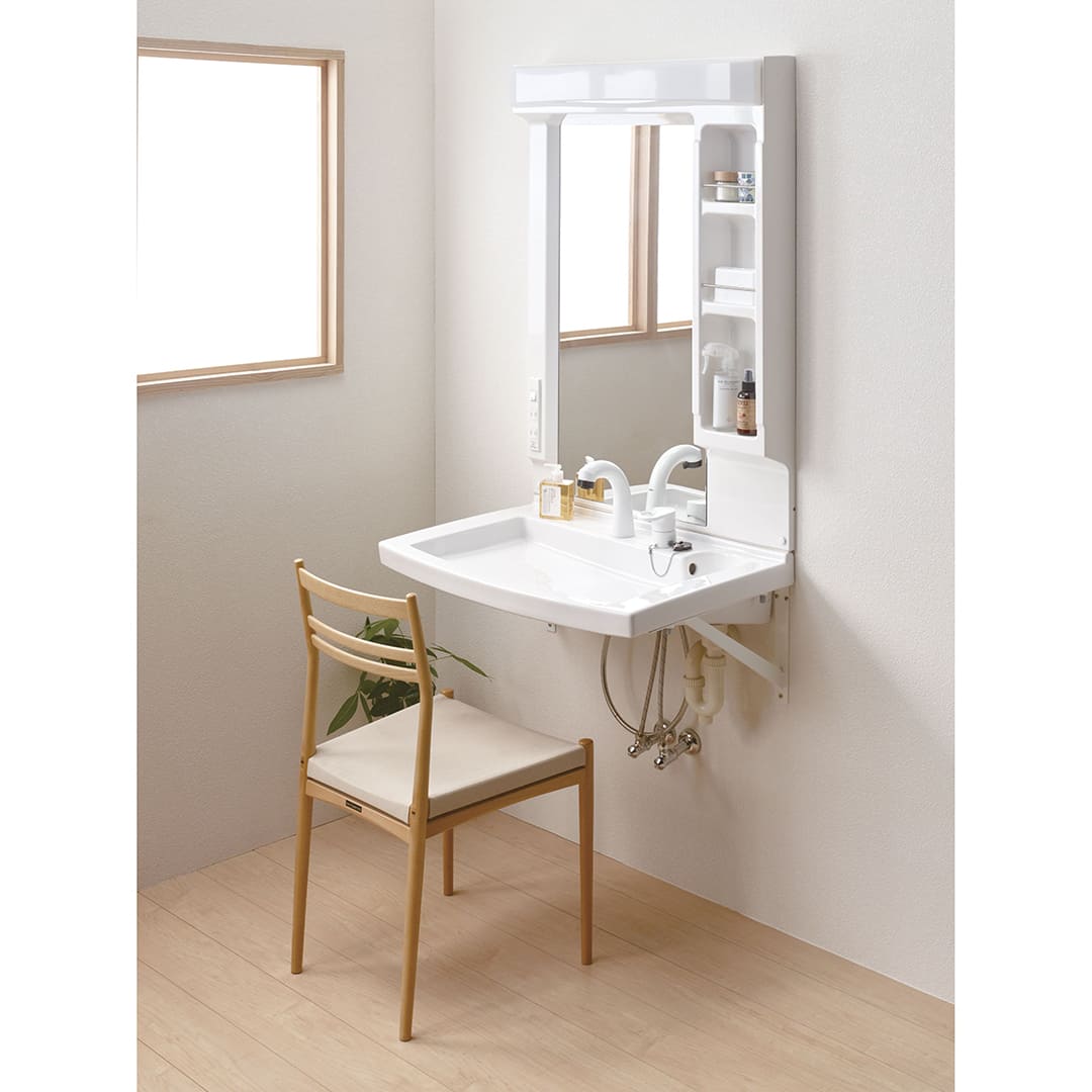 多目的洗面化粧台 ブラケット 一般地 くもり止め H980 LS7524MPJ1E BW1 LUM7512SLCS ジャニス工業