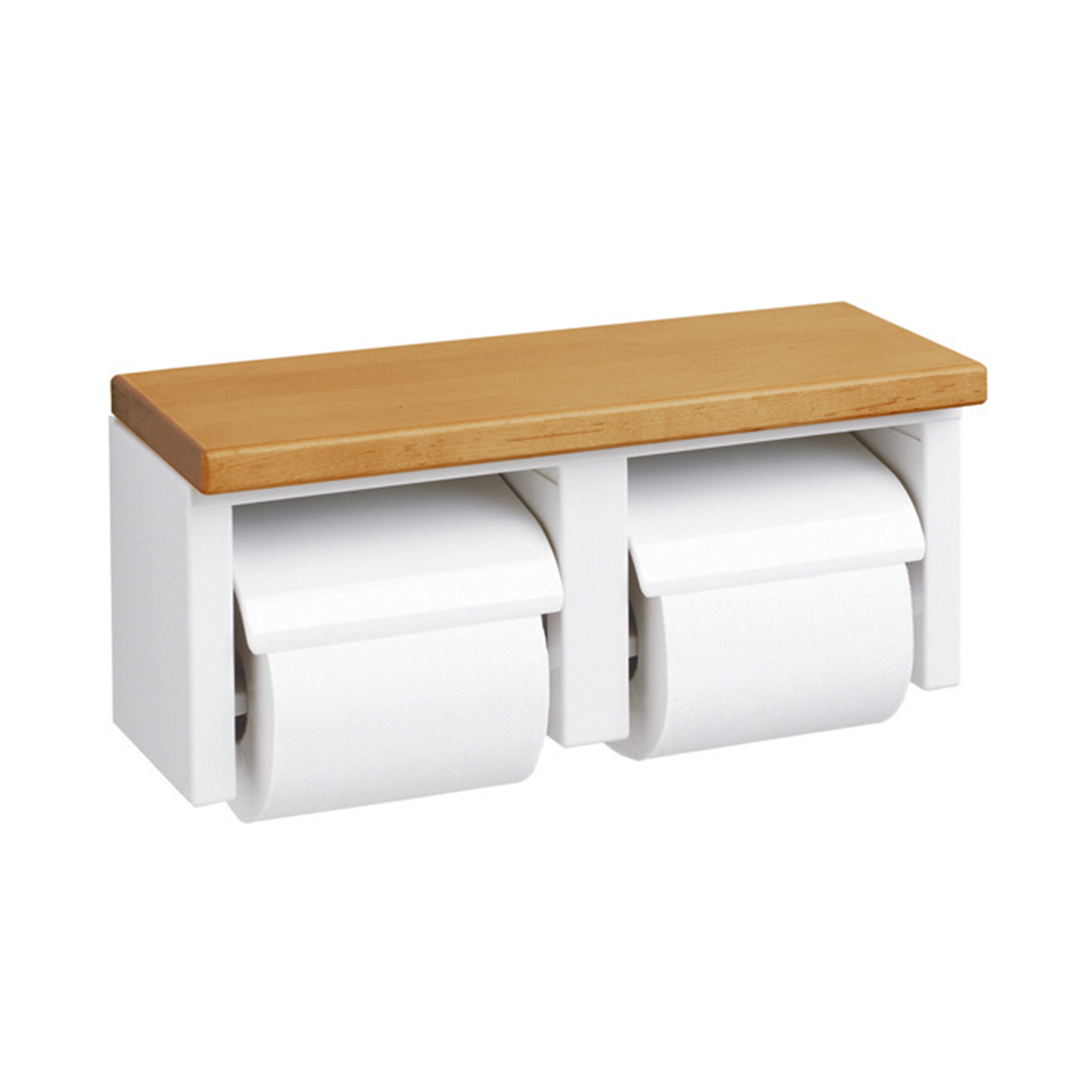 棚付2連紙巻器 メープル AU0330W-06 ジャニス工業