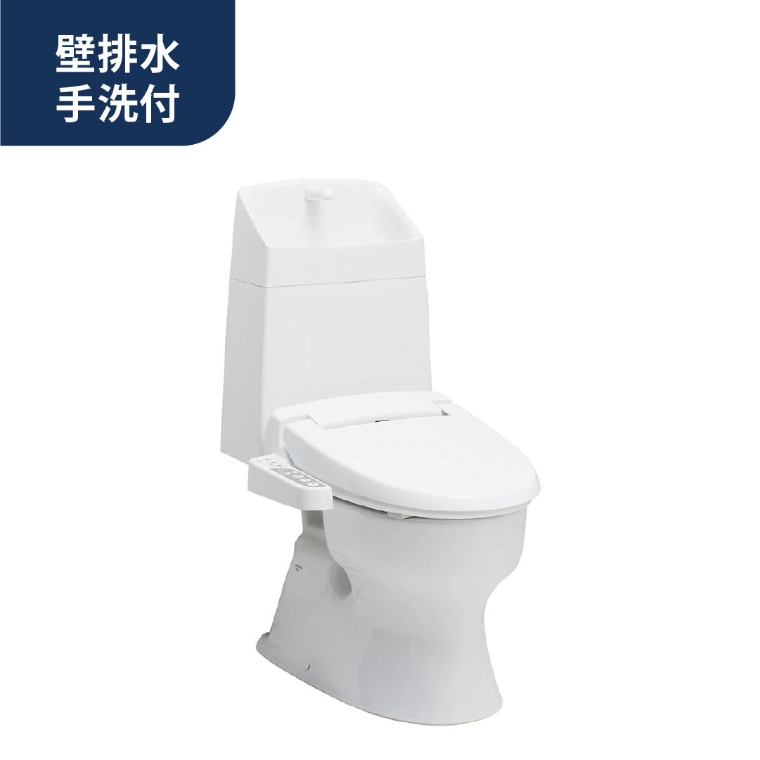 トイレ 3点セット バリュークリン3 Value CleanⅢ  壁排水 排水芯120～155mm  手洗付樹脂タンクセット 温水洗浄便座（本体操作・脱臭付）BW1 SC-8091PGB＋SV2000-1EM＋JCS-310DNN ジャニス工業