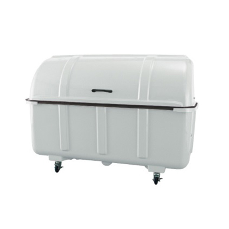 ジャンボステーション J1500BK 固定足 分別用仕切板1枚付き 1500L グレー FRP カイスイマレン（法人限定）