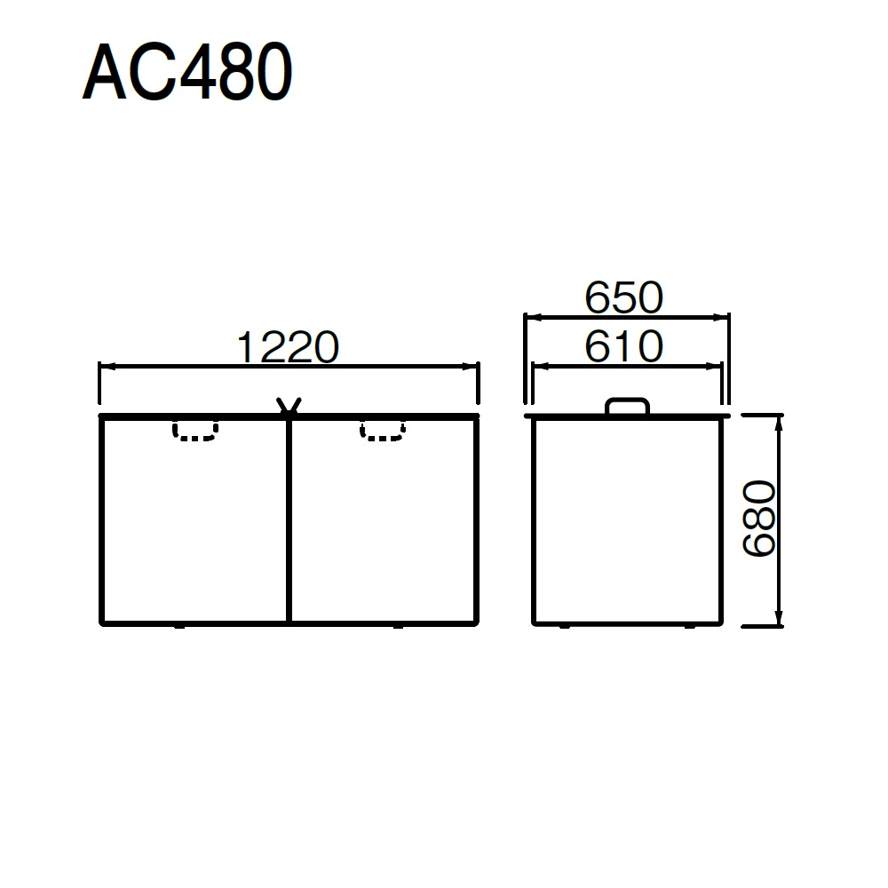 ジャンボメッシュ 折りたたみ式 AC480 480L グリーン 幅1220×奥行610 カイスイマレン（法人限定）