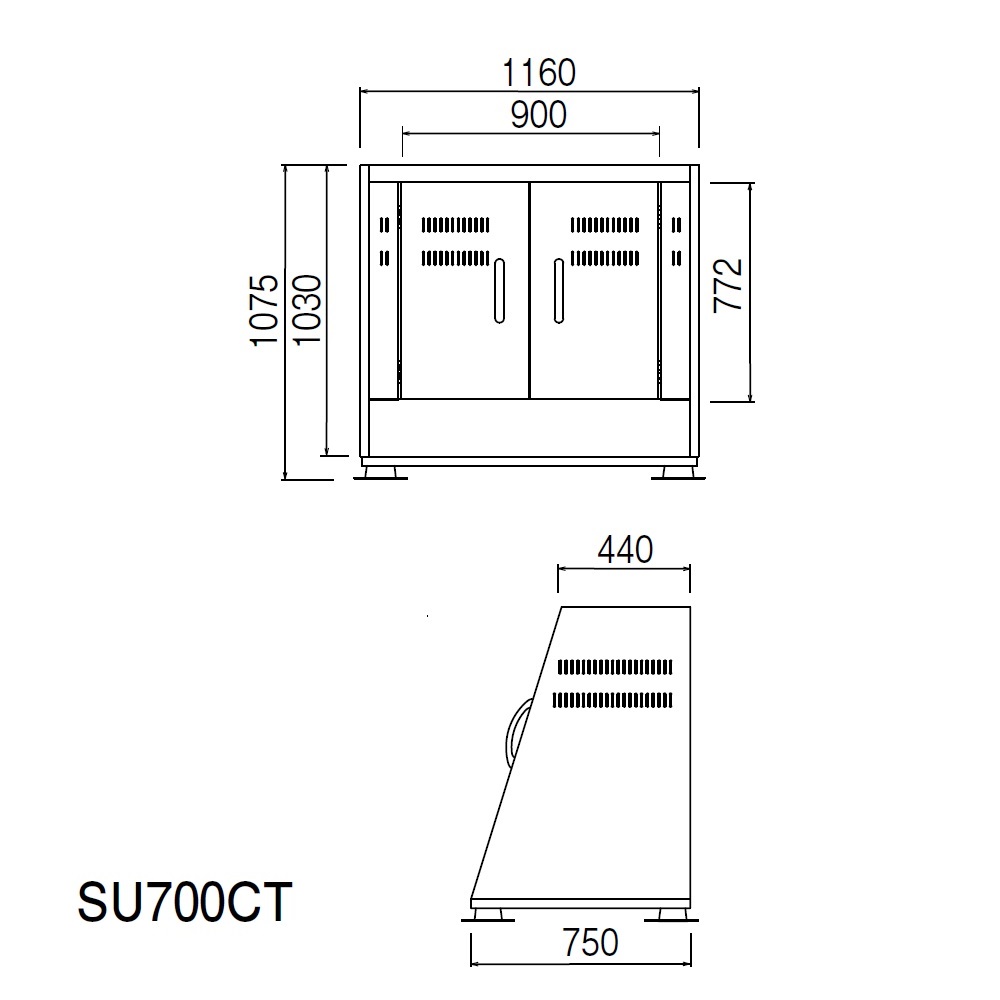 ジャンボステンSU SU700CT 700L ステンレス 幅1160×奥行750 カイスイマレン（法人限定）