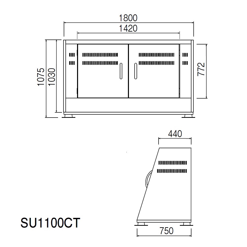 ジャンボステンSU SU1100CT 1100L ステンレス 幅1800×奥行750 カイスイマレン（法人限定）