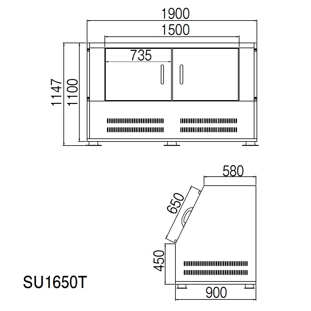 ジャンボステンSU SU1650T 1650L ステンレス 幅1900×奥行900 カイスイマレン（法人限定）