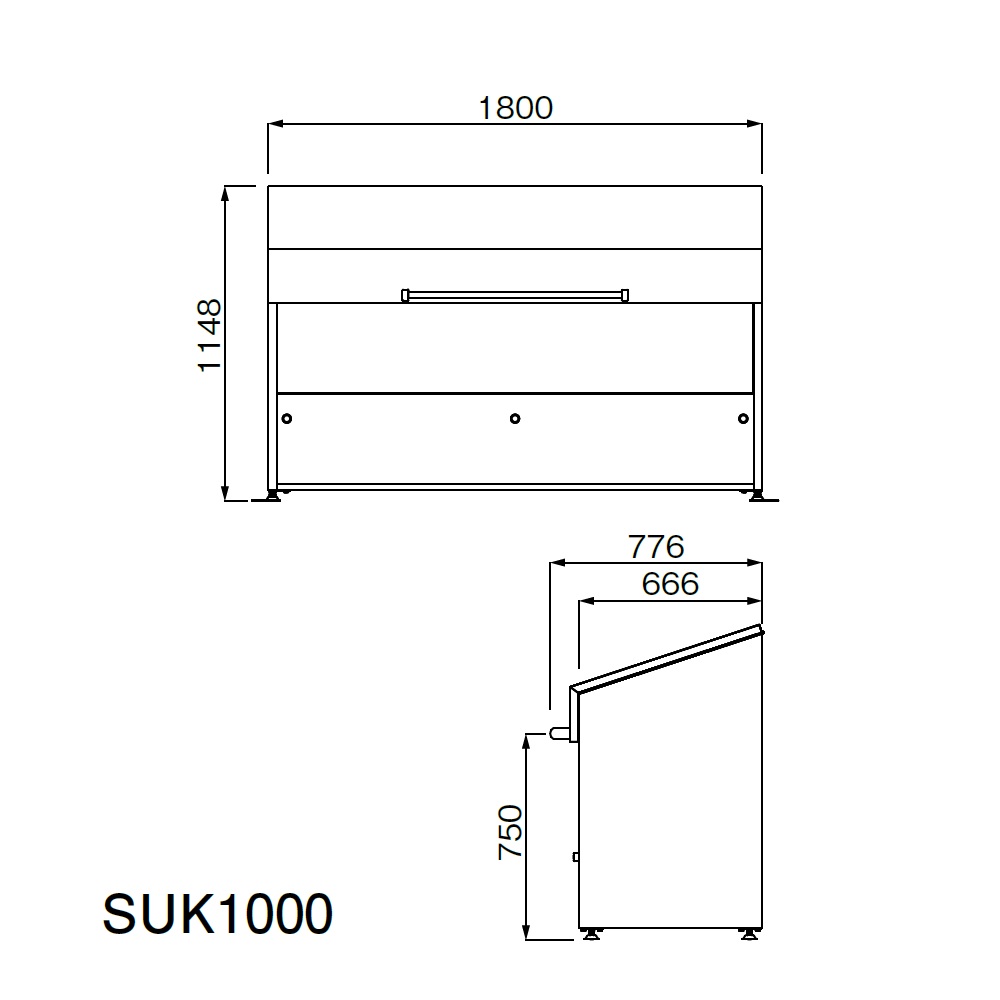 ジャンボステン SUK1000 1000L ステンレス 幅1800×奥行776 屋外物置 カイスイマレン（法人限定）