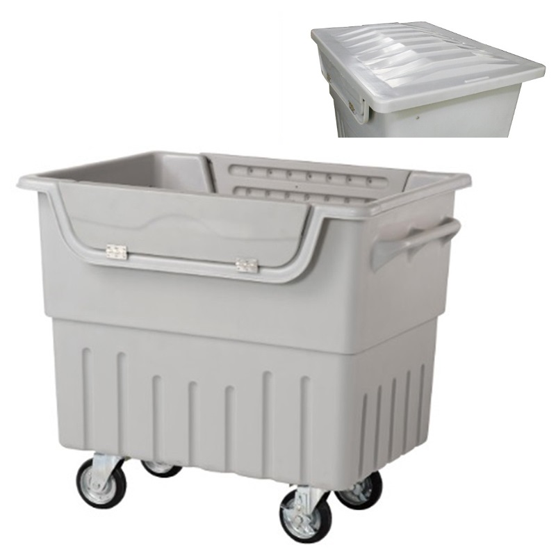 ジャンカート 本体・フタセット JC440C＋JC440CF 440L ポリエチレン 集積搬送カート カイスイマレン（法人限定）